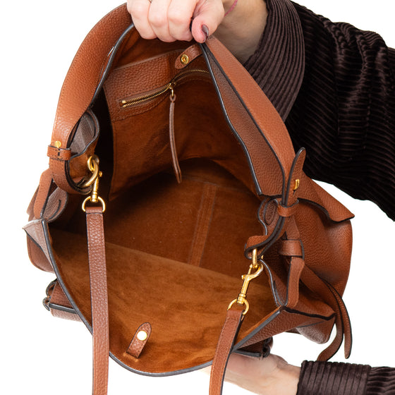 Mulberry Amberley Oak Grained Leather Hobo Bag