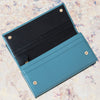 Mulberry Teal Blue Plaque Continental Leather Wallet