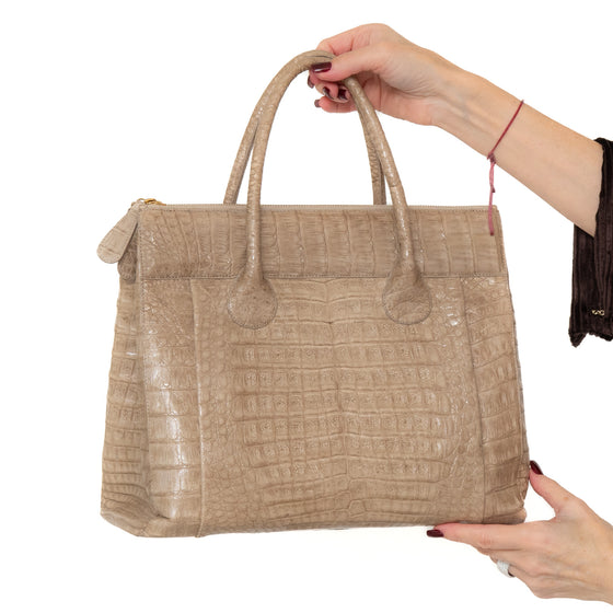 Nancy Gonzalez Python Snakeskin Tote Bag