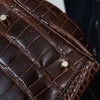 Prada Vintage Brown Crocodile Bag with Gold Tone Hardware