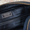 Prada Black Re Nylon  And Saffiano Leather Shoulder Bag