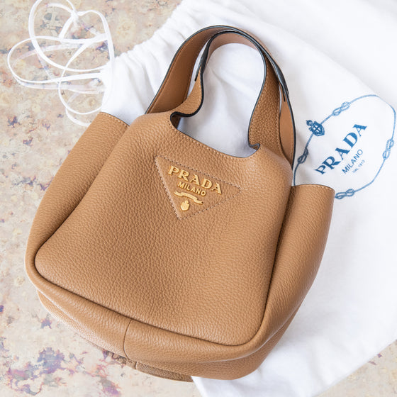 Prada Caramel Mini Leather  Bag