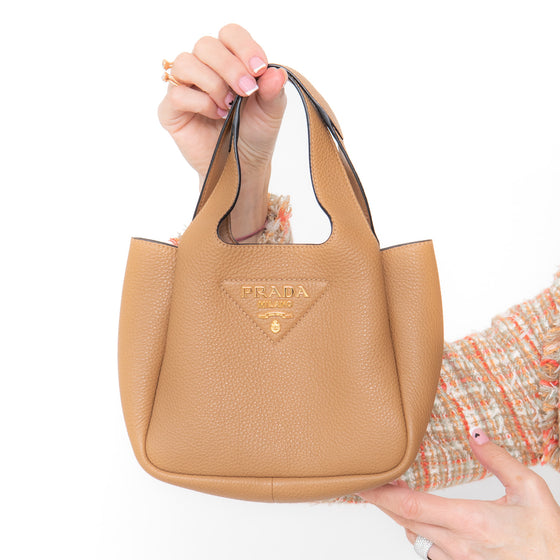 Prada Caramel Mini Leather  Bag