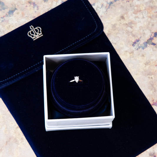 Royal Asscher Platinum Pear Cut Diamond Ring