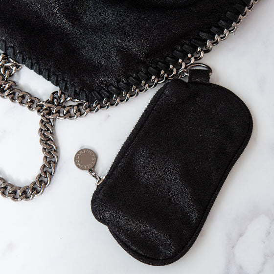 Stella McCartney Black Falabella Triple Chain Shoulder Bag