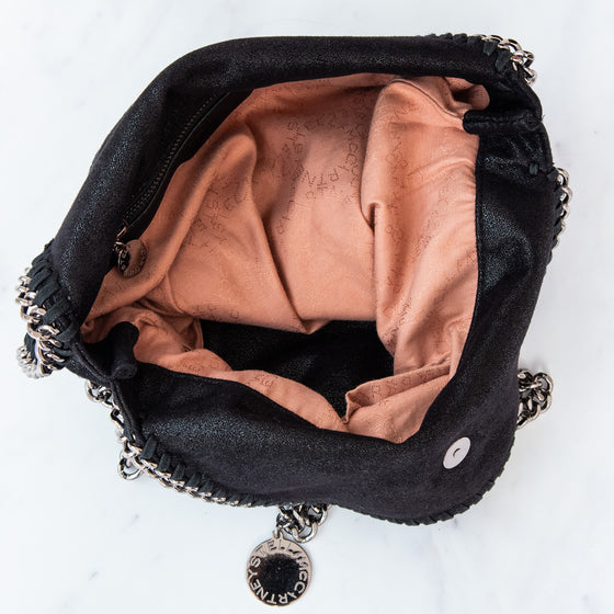 Stella McCartney Black Falabella Triple Chain Shoulder Bag