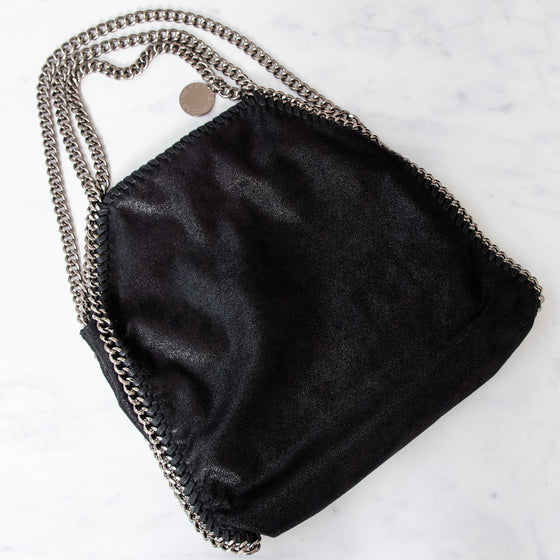 Stella McCartney Black Falabella Triple Chain Shoulder Bag
