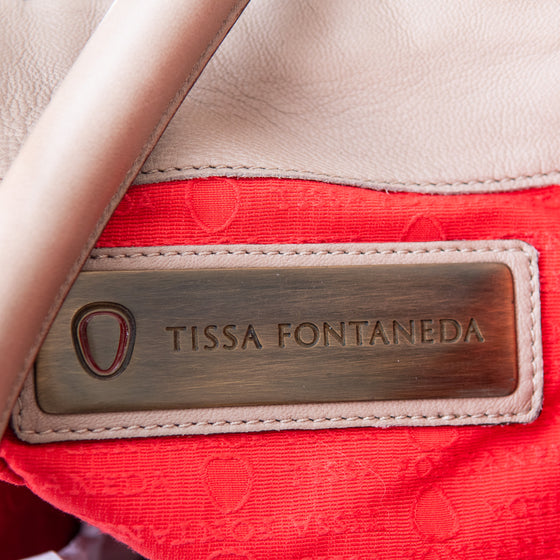 Tissa Fontaneda Mushroom Leather Tote Bag