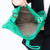 Tissa Fontaneda Bright Green Leather Bag