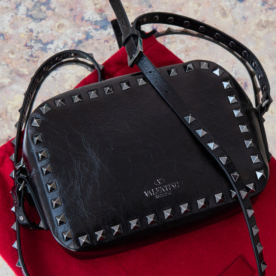 Valentino Garavani Black Rockstud Crossbody Bag