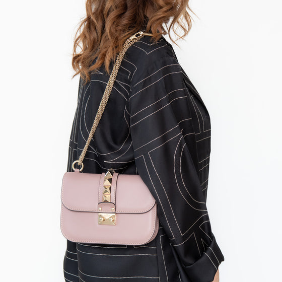 Valentino Garavani Rockstud Glamlock Blush Pink Bag