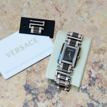  Versace Stainless Steel And Black Ceramic Diamond Watch Versace