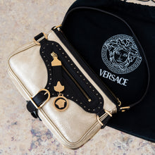 Versace Medusa Gold Leather Shoulder Bag