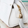 Versace Off White Leather Shoulder Bag