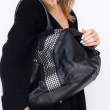  Saint Laurent Black Leather Y Embellished Tote Bag