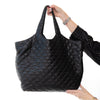 Saint Laurent Icare Black Lambskin Leather Tote Bag