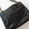 Saint Laurent Black Niki Chevron Matalesse Bag