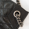 Saint Laurent Black Niki Chevron Matalesse Bag