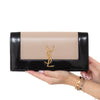 Saint Laurent Kate Black And Beige Clutch Bag