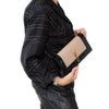 Saint Laurent Kate Black And Beige Clutch Bag