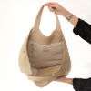 Saint Laurent Icare Beige Nubuck Suede Maxi Shopping Tote Bag