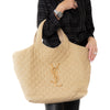 Saint Laurent Icare Beige Nubuck Suede Maxi Shopping Tote Bag