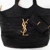 Saint Laurent Icare Woven Black Raffia Tote Bag