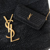 Saint Laurent Icare Woven Black Raffia Tote Bag
