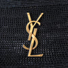 Saint Laurent Icare Woven Black Raffia Tote Bag