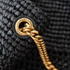 Saint Laurent Icare Woven Black Raffia Tote Bag