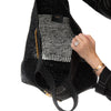Saint Laurent Icare Woven Black Raffia Tote Bag
