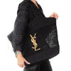 Saint Laurent Icare Woven Black Raffia Tote Bag