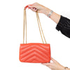 Saint Laurent Loulou Orange Leather Shoulder Bag