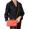 Saint Laurent Loulou Orange Leather Shoulder Bag