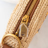 Saint Laurent Cassandre Round Raffia And Leather Crossbody Bag