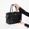 Chanel Portobello Black Glazed Leather Handbag