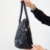 Chanel Portobello Black Glazed Leather Handbag