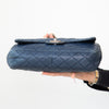 Chanel Blue Leather Single Flap Shoulder Bag