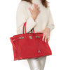 Hermes Birkin 35 Rouge Garance Veau Togo Leather With Palladium Hardware