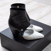 Chanel Black And White Leather Shoes Size 40 - EVEYSPRELOVED