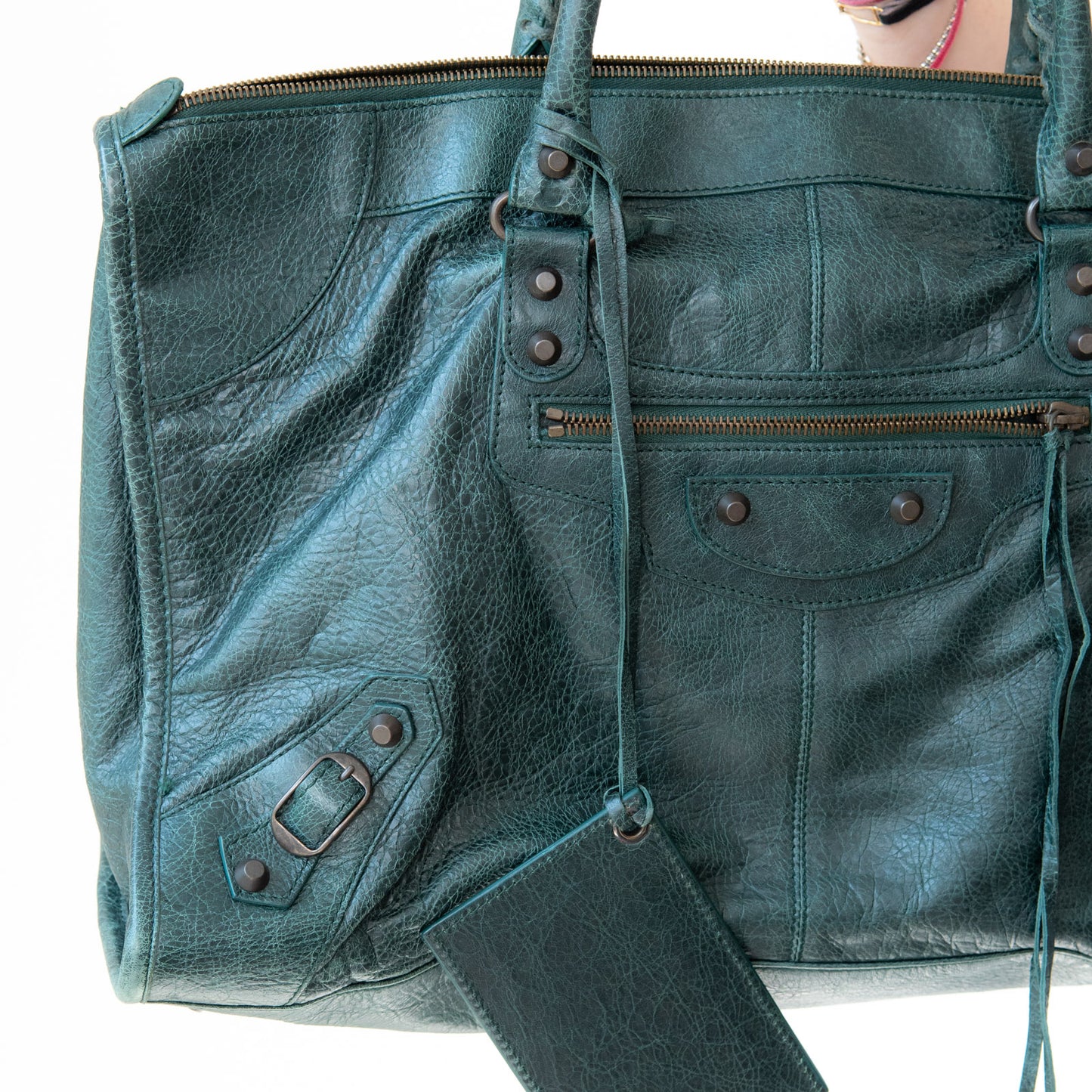Balenciaga Green City Work Bag