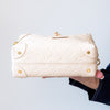 Louis Vuitton Cream Petite Malle Souple Bag Empreinte - EVEYSPRELOVED