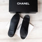 Chanel CC Flat Pumps Diamante Heel Detail