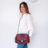Chanel Burgundy Accordion Messenger Bag - EVEYSPRELOVED