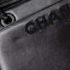 Chanel Vintage Black Leather Logo Shoulder Bag