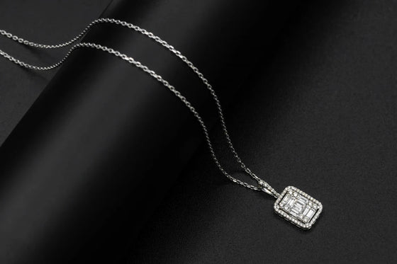 The Diamond Box Jewellery Sets 18ct White Gold Diamond Earring And Pendant Set 3.00ct