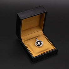  Bvlgari Optical Illusion Diamond & Onyx Spinning Pendant