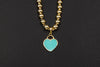 Tiffany & Co Heart Tag Bead Bracelet in Yellow Gold 8.5g