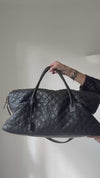 Saint Laurent ES Black Leather  Giant Travel Bag