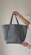 Celine Cabas Phantom Grey Leather Tote Bag